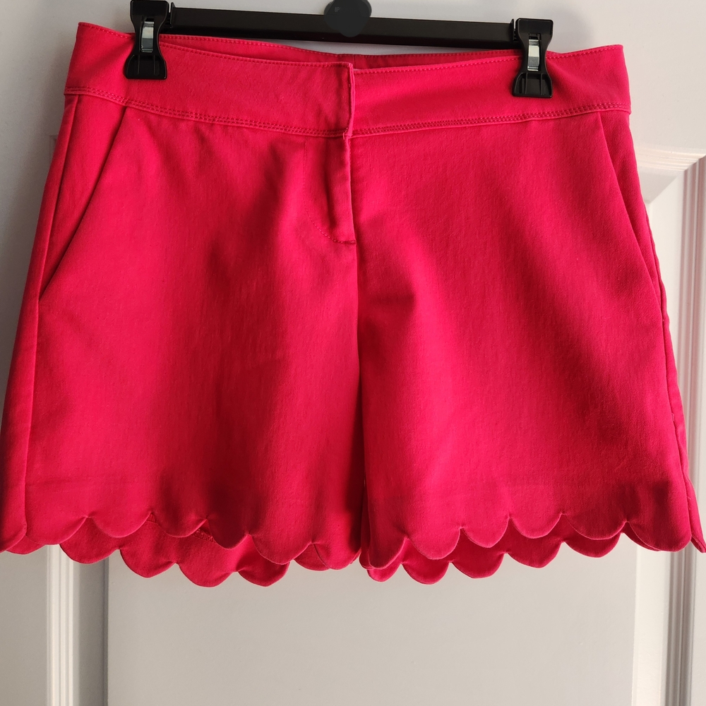 Isaac Mizrahi Pink Scalloped Women's Shorts, Size 4, Worn Once